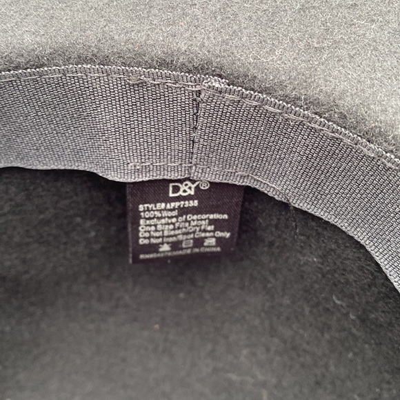 D&Y Black Wool Felt Hat Unisex OSFA - Picture 5 of 6